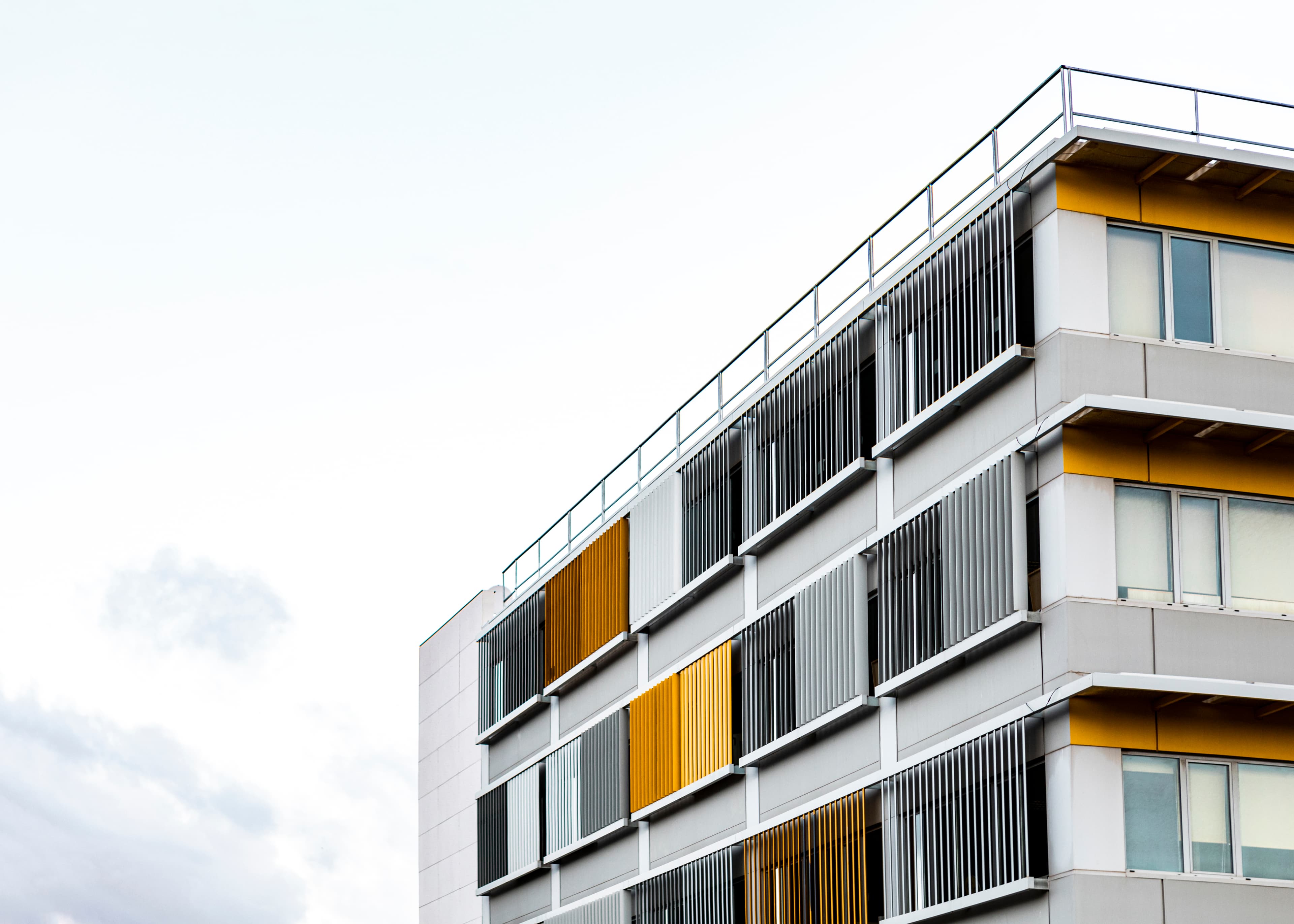 Modern city apartment building